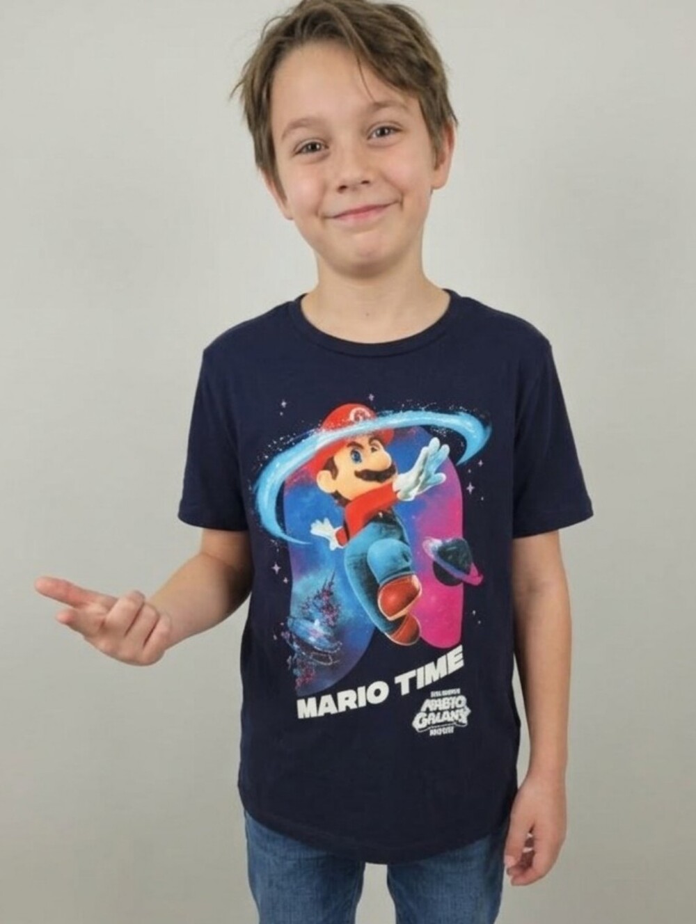 ​Old Navy Boys Large Super Mario Galaxy T Shirt Navy Blue Size 10-12 - Picture 2 of 12